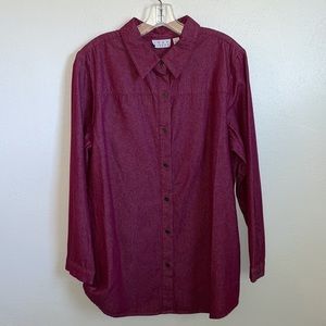 Joan River Red Denim top